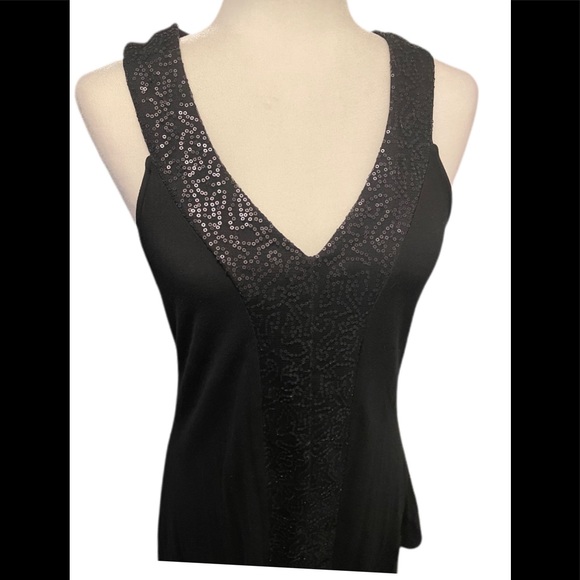 3/$18. 🌼Cynthia Rowley black sequin tunic size L - Picture 4 of 12